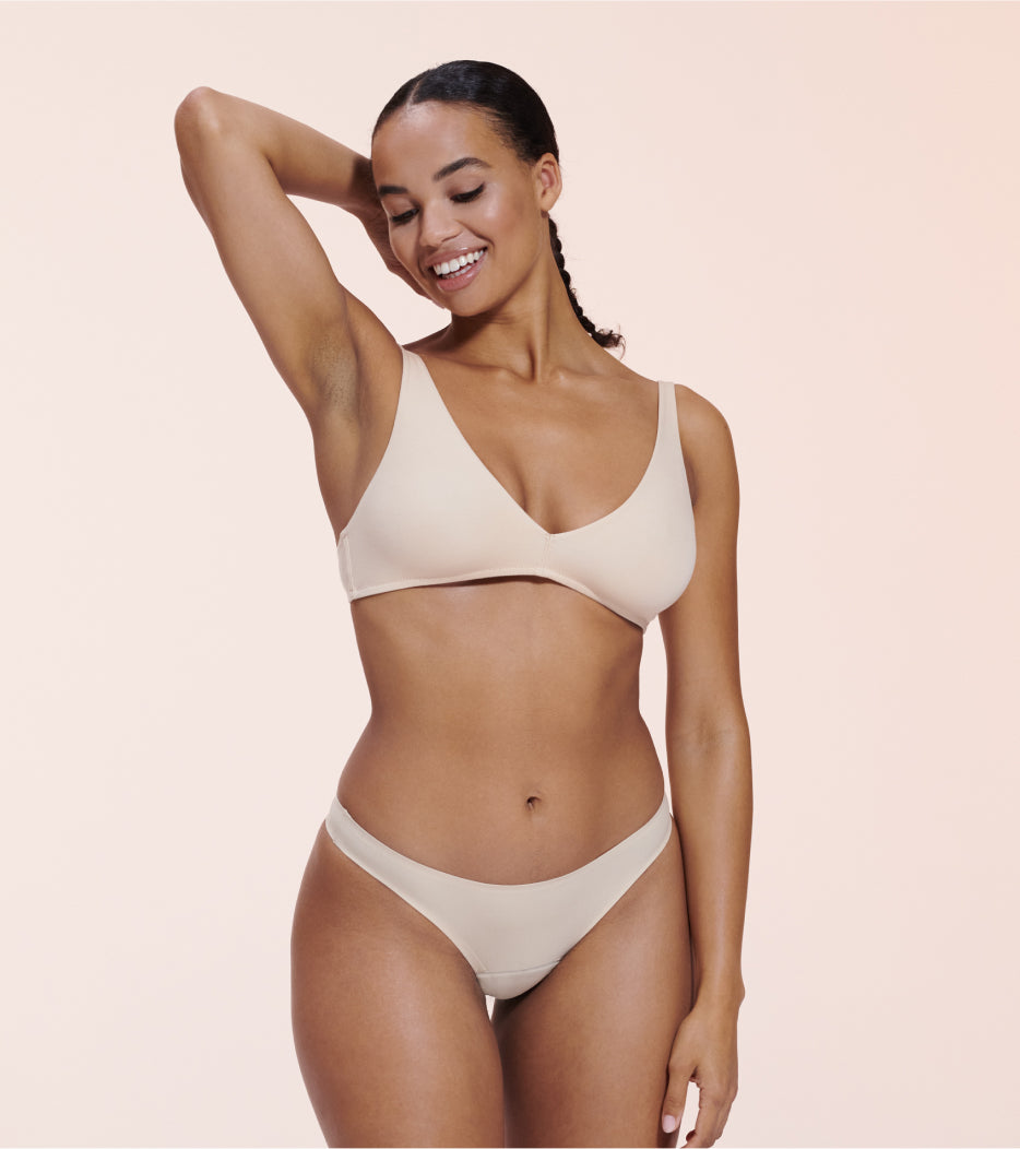 Invisible Brazilian - Nylon riciclato - Beige