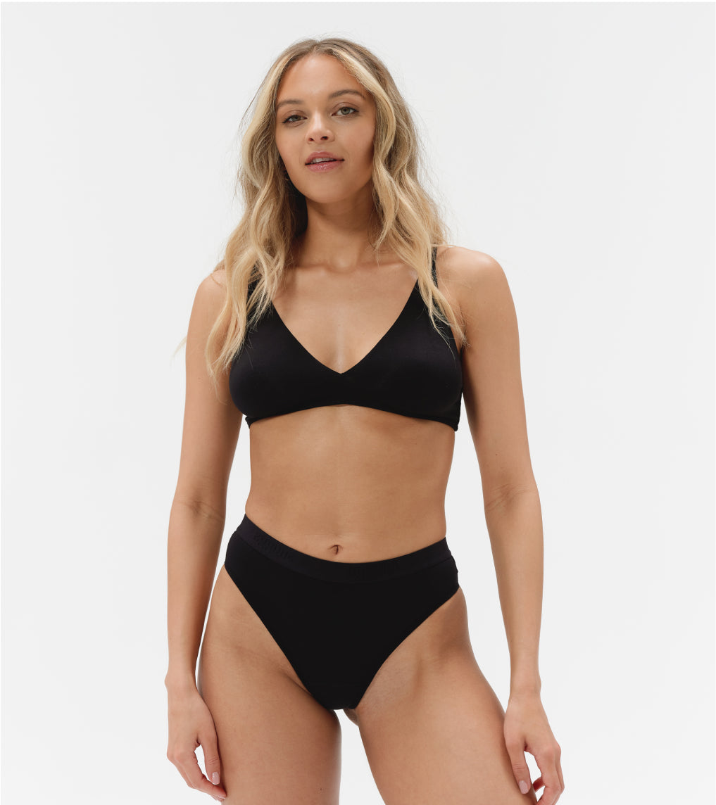 Active High-Rise - Nylon riciclato - Nero