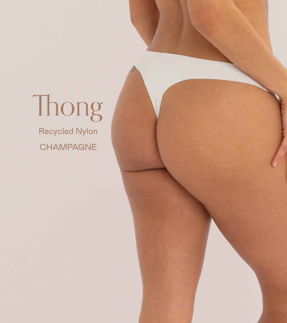 Confezione Clean cut Thong champagne - 5 pz